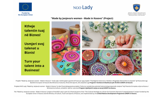 Made by Janjeva/o women - Made in Kosovo - UNDP & NGO Lady